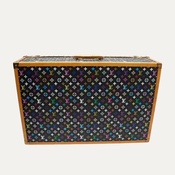 Louis Vuitton x Murakami Black Monogram Alzer 80 Trunk