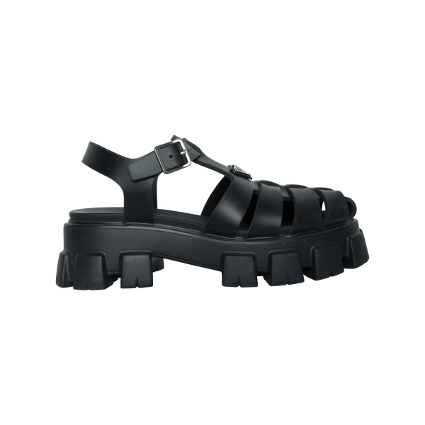 Prada Men's Monolith Rubber Chunky-Sole Fisherman Sandals