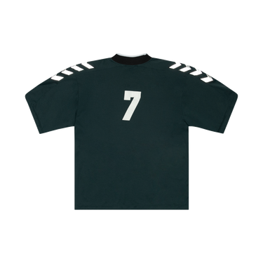 Vintage Dark Green and White Hummel Soccer Jersey
