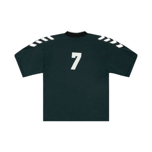 Vintage Dark Green and White Hummel Soccer Jersey