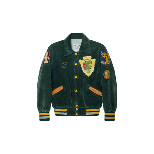 Vintage Green Hockey Varsity Jacket