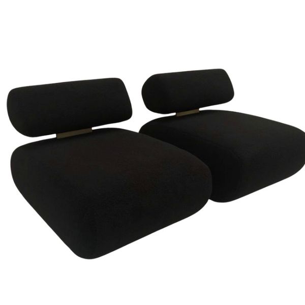 Baby Beluga Chair Set - Black Boucle