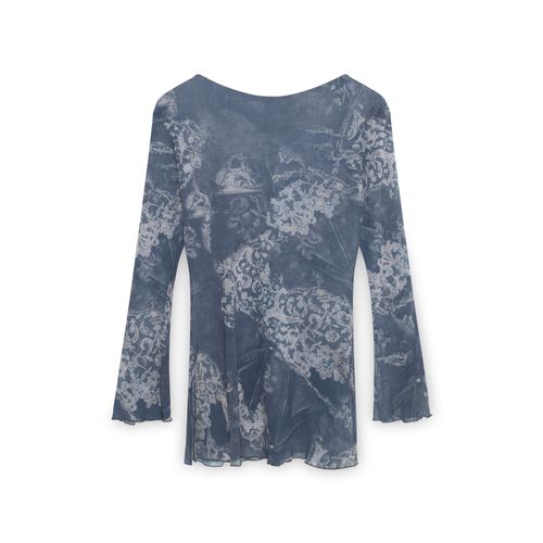 Cache Cache Sheer Patterned Long Sleeve