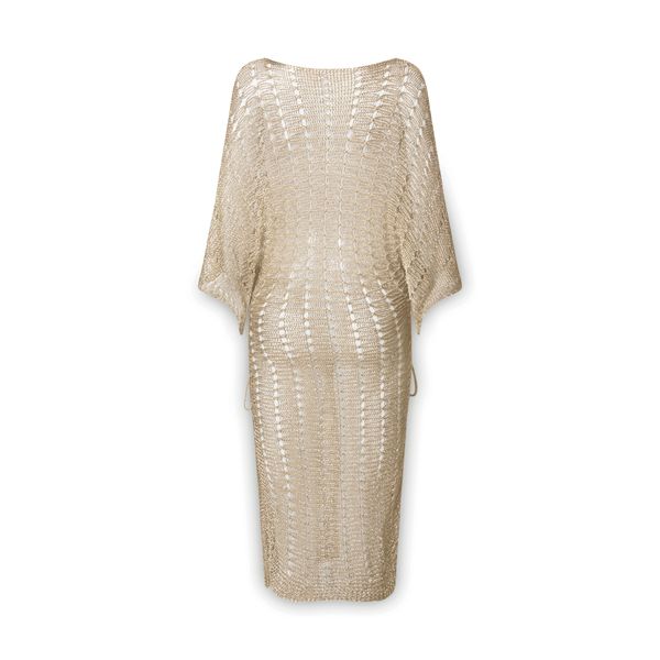 1970s Gold Lurex Knit Dress