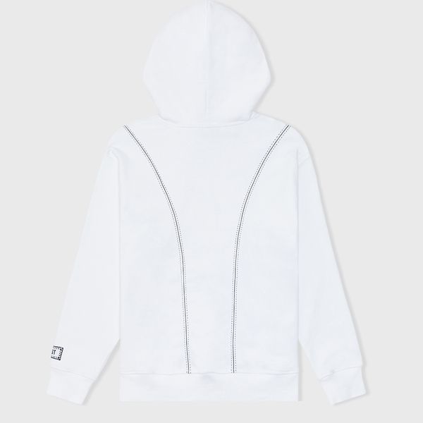 White Baseball Hoodie