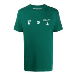 T-shirt white with green large logo