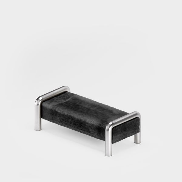 Prowling Fur Bench with Metal Legs