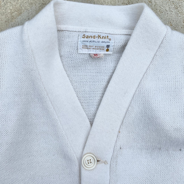 1960s Sand Knit Cream Cardigan