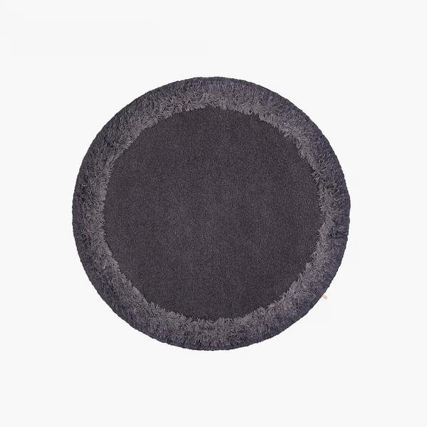 Round Feather Raven Rug by Ellinor Eliasson for Kasthall, 2021