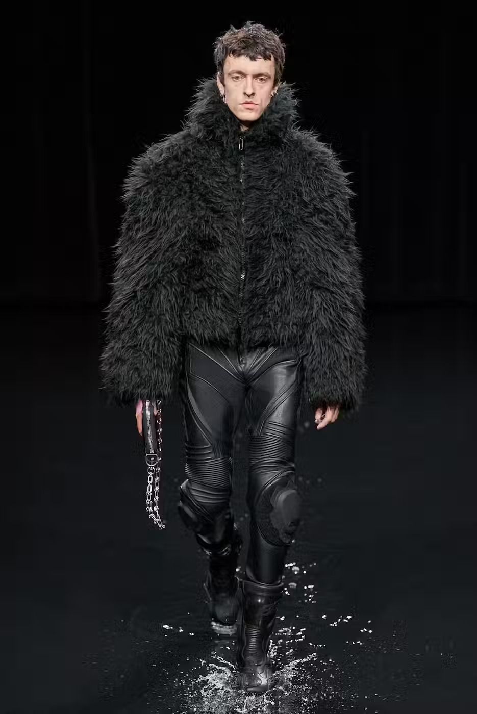 Balenciaga fur jacket online