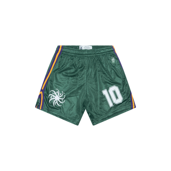 Forest Green Shorts - Purple/Yellow