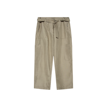 Céline Green Belted Mulberry Silk Cargos