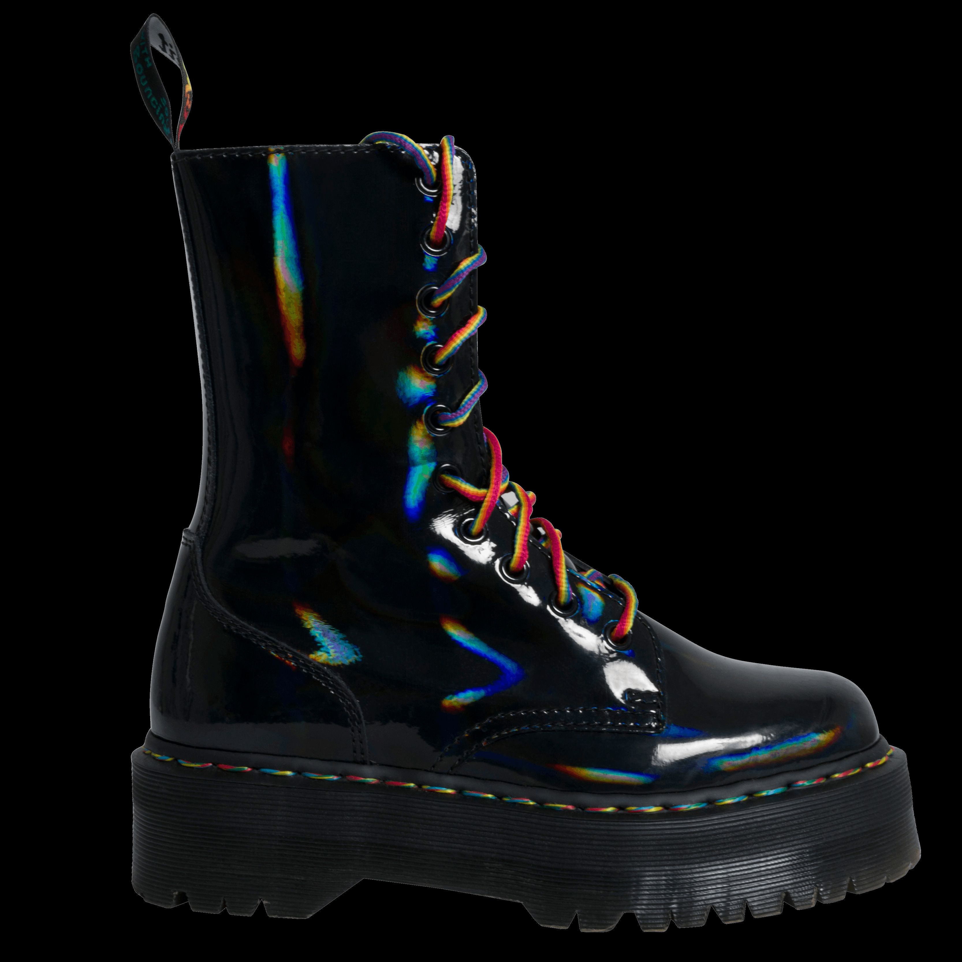 Dr martens jadon black rainbow hotsell