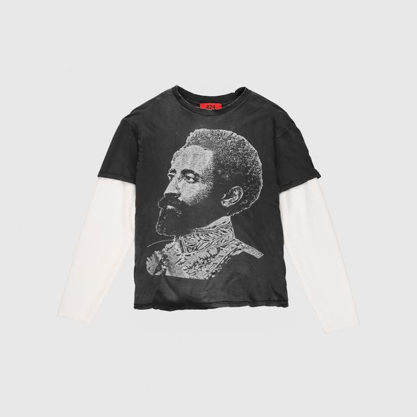 Vintage Tee with Thermal Sleeves - White