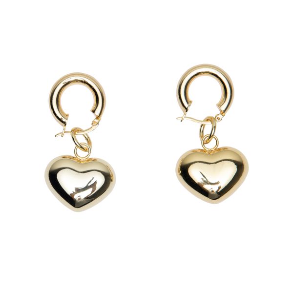 GOLD HEART EARRINGS