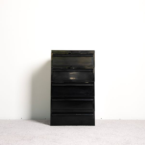 Kartell Black 5 Drawer Slide Storage System