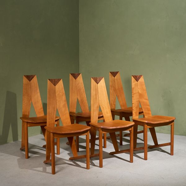 Set of 6 Dining Chairs by Søren Nissen and Ebbe Gehl for Seltz, France 1980