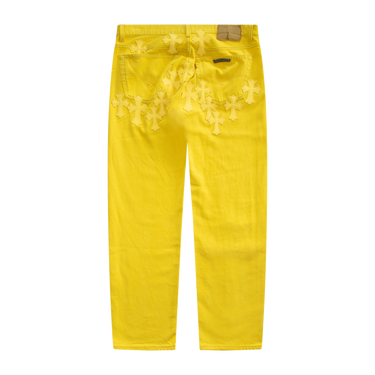 Chrome Hearts Levi's Cross Patch Jeans Yellow