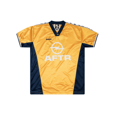 Vintage Yellow and Navy Diadora Soccer Jersey