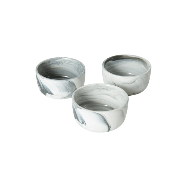 Set of 3 Marble Ramekins