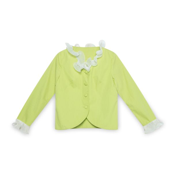 Cracker Jax Green Polka Dot Jacket and Skirt Set