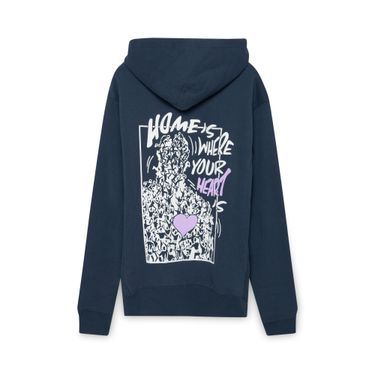 "Home Is Where Your Heart Is" Hoodie in Navy