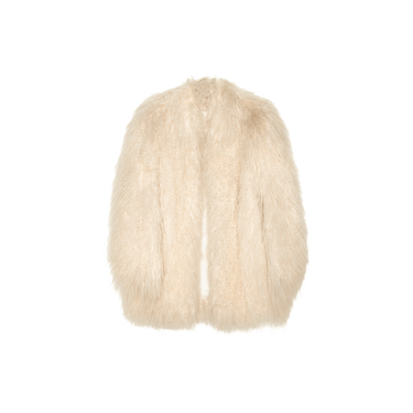 Vintage White Lamb Fur Jacket