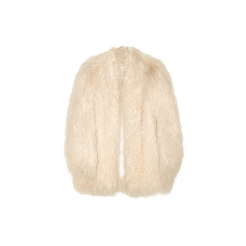 Vintage White Lamb Fur Jacket