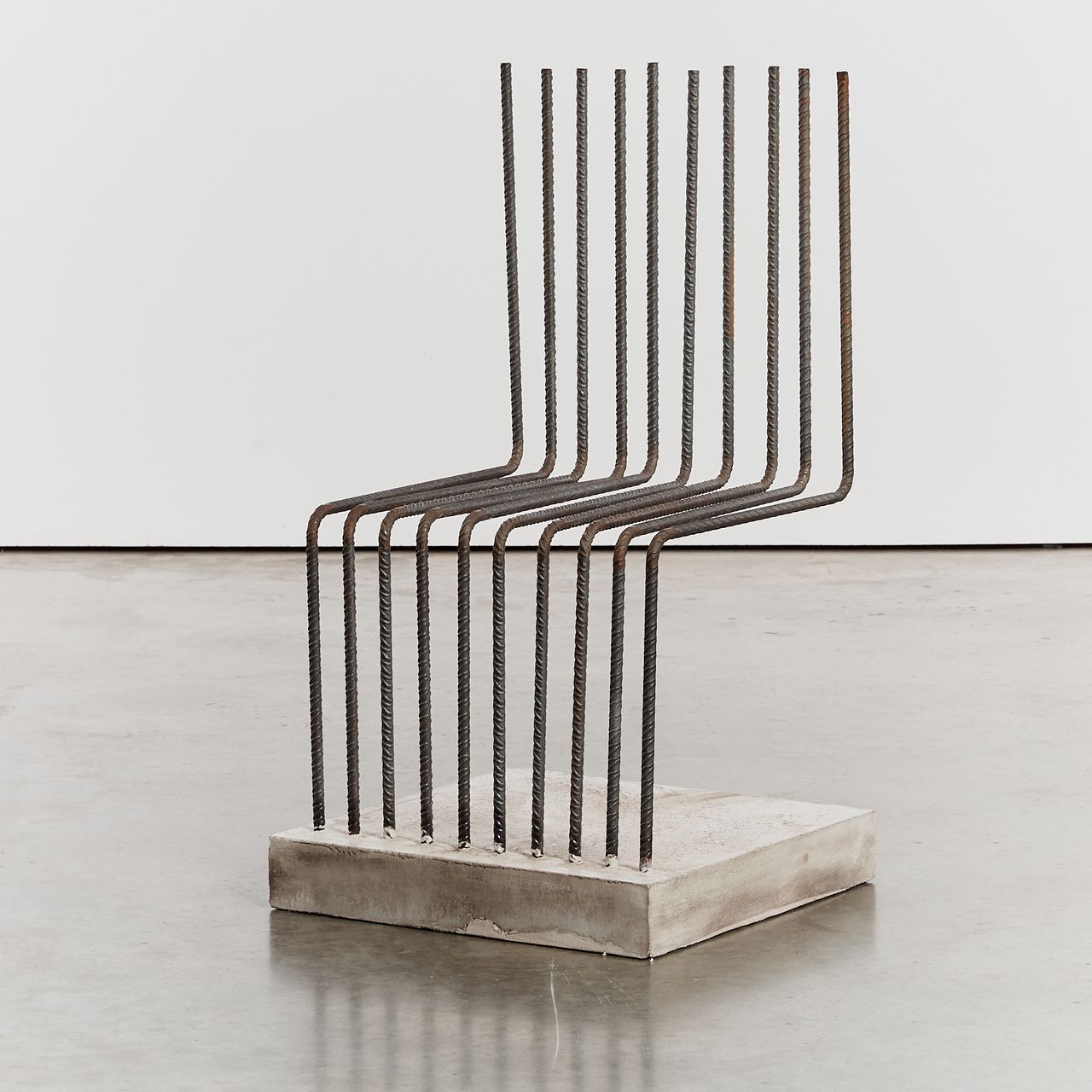 Structural Chair Sculptural Rebar and Concrete Chair by Monument | Basic.Space