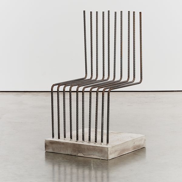 Sculptural Rebar and Concrete Chair