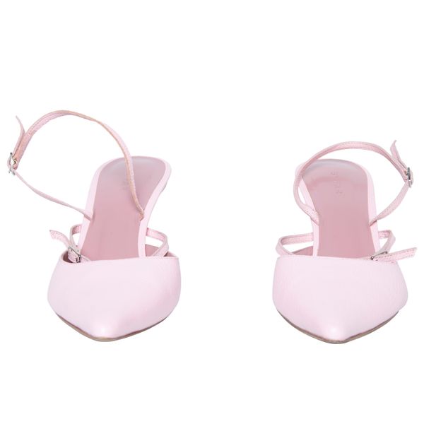 BY FAR Pink Nappa Tiffany Slingback Heels