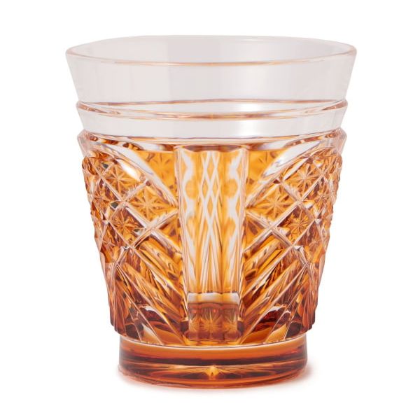 SATSUMA KIRIKO FREE GLASS - AMBER