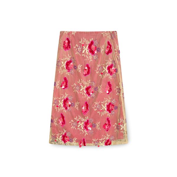 Matthew Williamson Gold Midi Skirt 