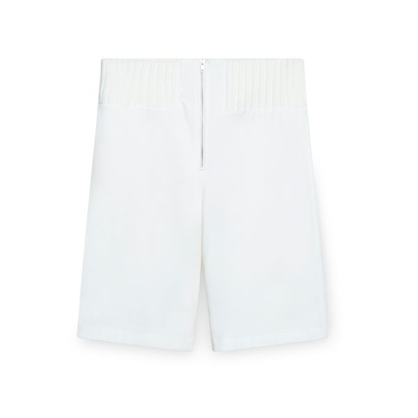 Dion Lee White Racer Rib Short