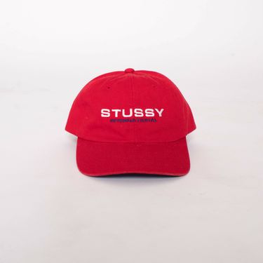 Stussy International Strapback Hat in Red