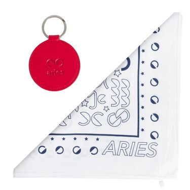 DOOZ Aries Bandana + Keychain Set in White