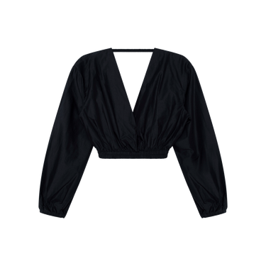 Matteau Black Open Back Blouse
