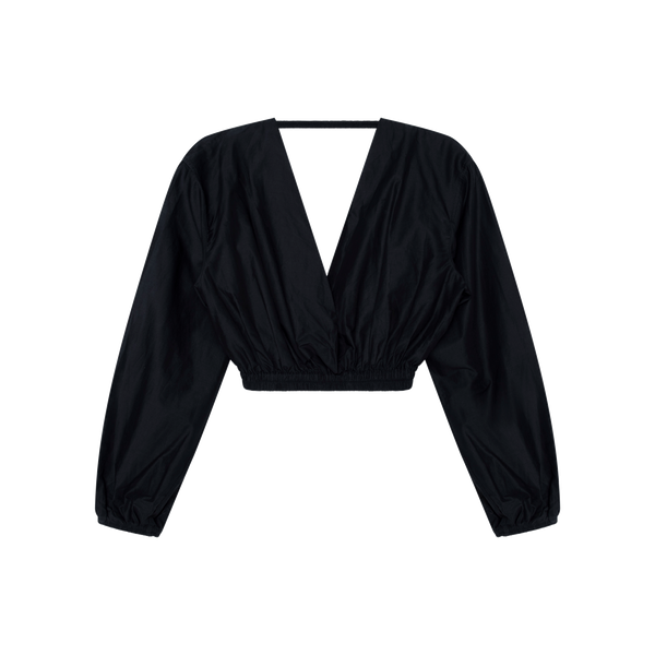 Matteau Black Open Back Blouse