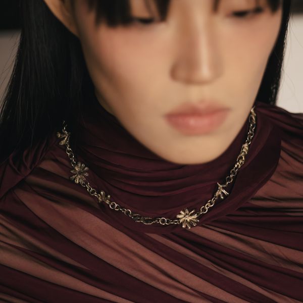 Oxidized Wagara Necklace