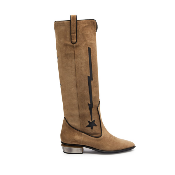 Stella Rock Boots Tobacco Suede Calfskin