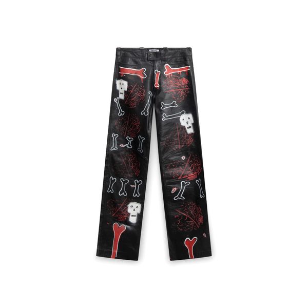 Hand Painted Leather Pant