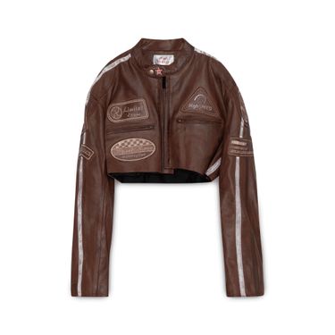 BVNY Brown Leather Skirt Set