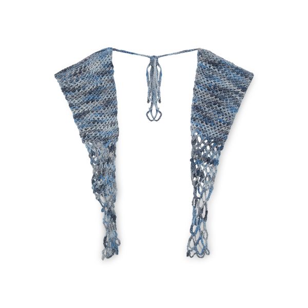 Mesh Shrug in Pseudo Denim