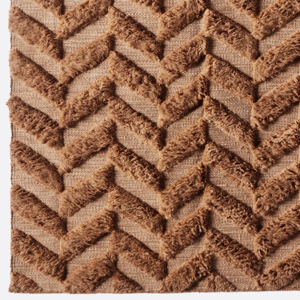 Herringbone Brown Rug by Edin & Lina Kjellvertz