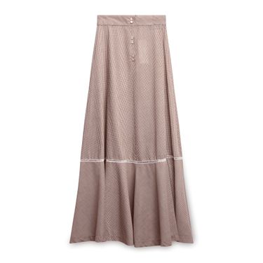 70s Berow Ngingham Maxi Skirt
