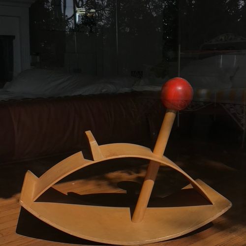 Modernist Bent Plywood Rocking Toy by Gloria Caranica for Creative Playthings 1960s
