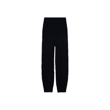 Toteme Black Cashmere Cable Knit Lounge Pants