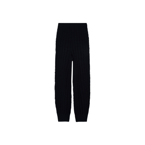 Toteme Black Cashmere Cable Knit Lounge Pants
