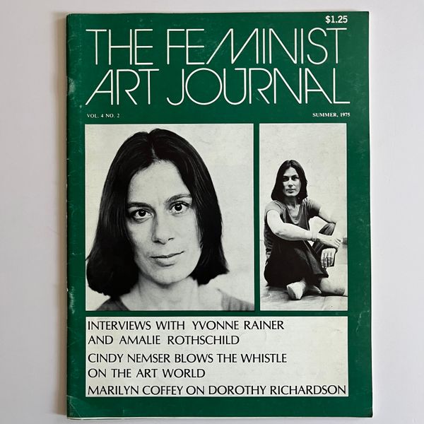 The Feminist Art Journal - Yvonne Rainer Cover