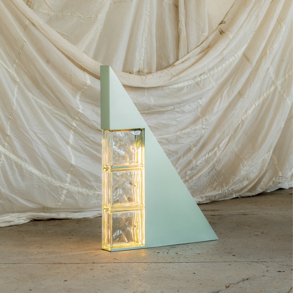 Flatiron Glass Block Lamp